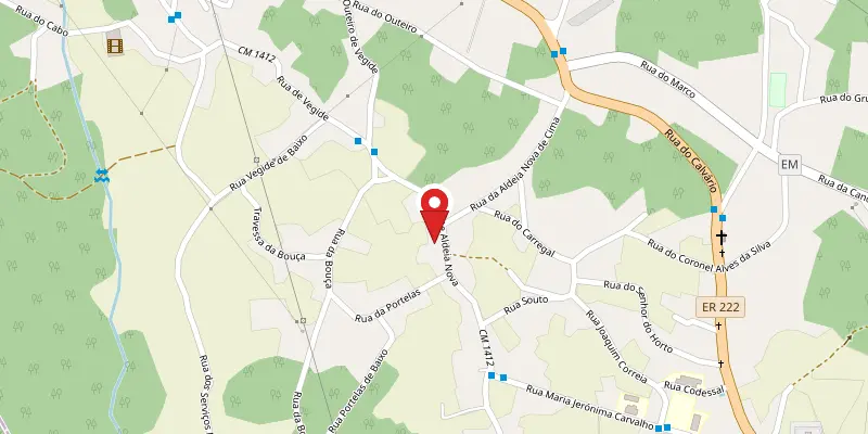 Mapa da localização da Clínica Cristina Rodrigues em Sandim